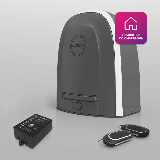Умный привод для откатных ворот ALUTECH Roteo RTO-500MKIT-Sm + модуль Wi-fi